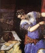 TINTORETTO, Jacopo Judith and Holofernes (detail) s oil on canvas